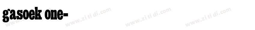 gasoek one字体转换